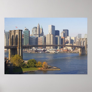 Poster Pont et Cityscape