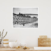 Poster Pont ferroviaire Alaska 1916 (Cuisine)