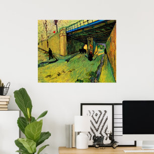Poster Pont ferroviaire sur Montmajour par Vincent van Go