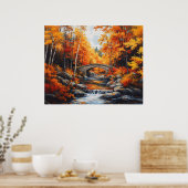Poster Pont forestier d'automne (Cuisine)