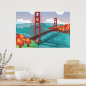 Poster Pont Golden Gate de San Francisco (Cuisine)