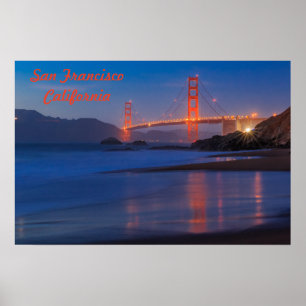 Poster Pont Golden Gate de San Francisco Californie