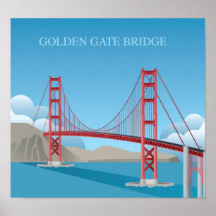 Poster Pont Golden Gate   San Francisco