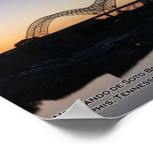 Poster Pont Hernando De soto, Memphis (Coin)