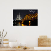 Poster Pont Hohenzollern, Cathédrale de Cologne, Rhin (Cuisine)