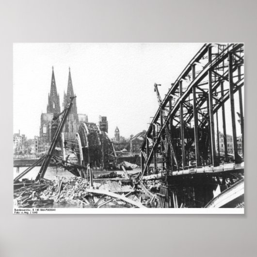 Poster Pont Hohenzollern de Cologne - Hohenzollernbrücke (Devant)