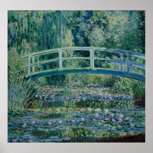 Poster Pont japonais et nappes d'eau Claude Monet (Devant)