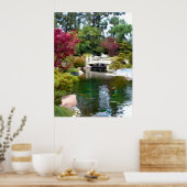 Poster Pont Jardin Japonais et Koi Pond (Cuisine)