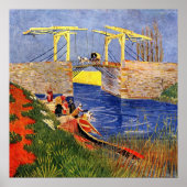 Poster Pont Langlois à Arles par Vincent van Gogh (Devant)