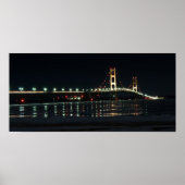 Poster Pont Mackinac la nuit (Devant)