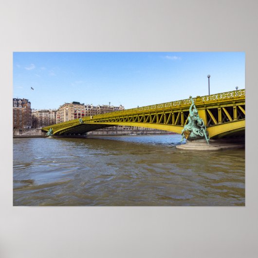 Poster Pont Mirabeau sur la Seine - Paris France. (Devant)