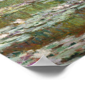 Poster Pont Monet Art au-dessus d'un étang de nénuphars (Coin)