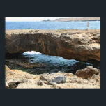 Poster Pont naturel à Aruba, Photographie<br><div class="desc">Photographie haute définition du pont naturel restant à Aruba. Visitez la boutique Zazzle Carolina Photo To Go pour d'autres produits et la photographie.</div>