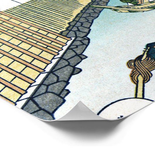 Poster Pont Nihonbashi à Edo (Coin)