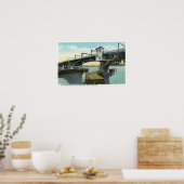 Poster Pont Nord reliant Lewiston et Auburn (Cuisine)