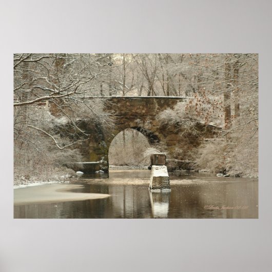 Poster Pont nulle part sur toile (Devant)