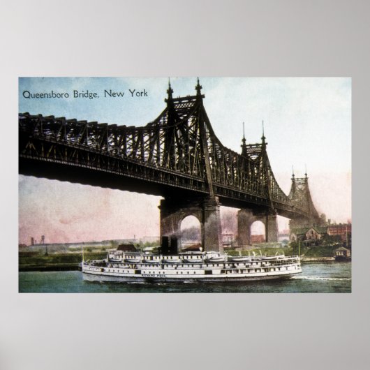 Poster Pont Queensboro, New York (Devant)