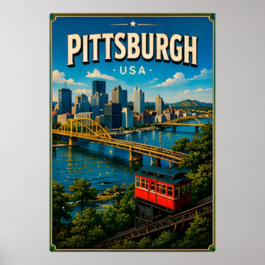 Poster Pont Roberto Clemente de Pittsburgh (Devant)
