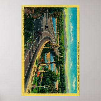 Poster Pont routier sur la rivière Père Noël Ana