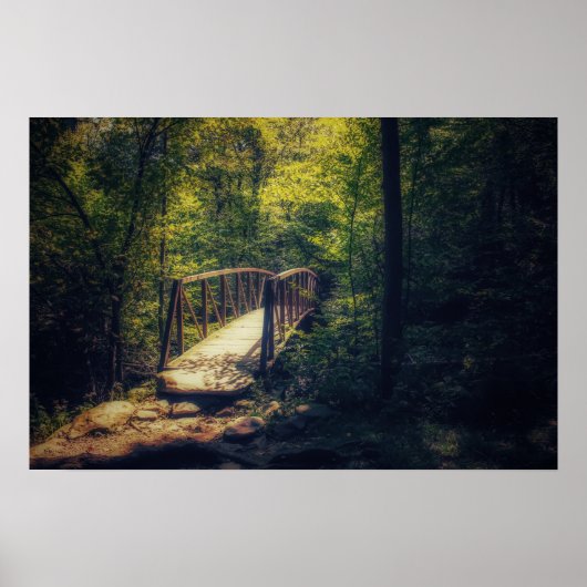 Poster Pont rustique dans la forêt nationale de Shenandoa (Devant)