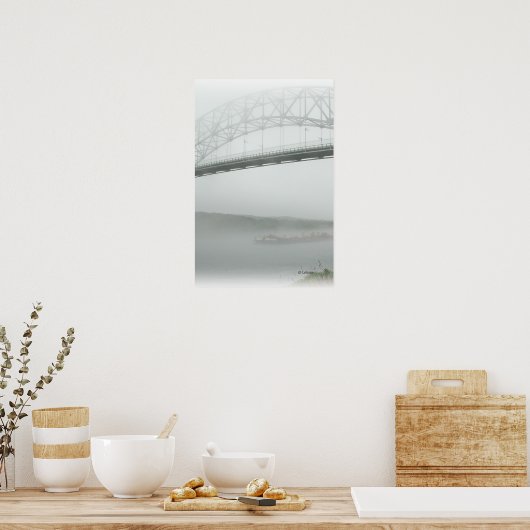 Poster Pont Sagamore dans le brouillard (Cuisine)