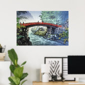 Poster Pont Shinkyo à Nikko par Tsuchiya Koitsu (Bureau à domicile)