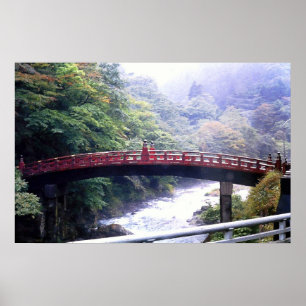 Poster Pont Shinkyo, Nikko, Japon