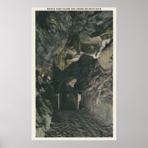 Poster Pont sous la vue de roche d'équilibre