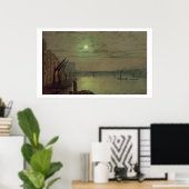 Poster Pont Southwark, 1882 (huile sur toile) (Bureau à domicile)