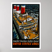 Poster Pont supérieur SS Leviathan (Devant)