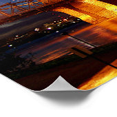 Poster Pont sur la rivière Ohio à Cincinnati dans l'Ohio (Coin)