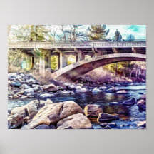 Pont sur la rivière Truckee à Verdi