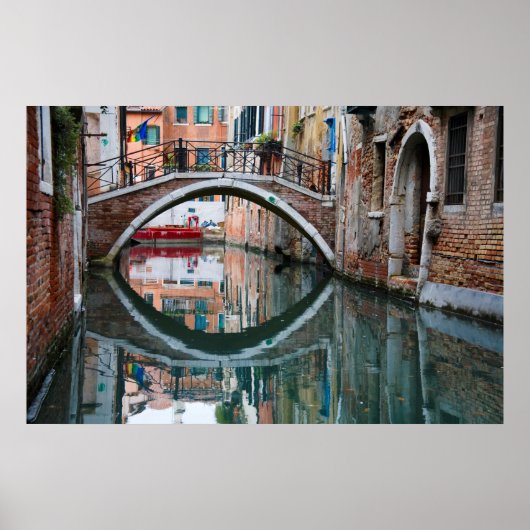 Poster Pont sur le canal de Venise (Devant)