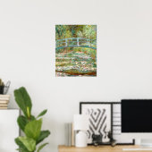 Poster Pont sur l'étang de Nymphéas | Claude Monet |  (Bureau à domicile)