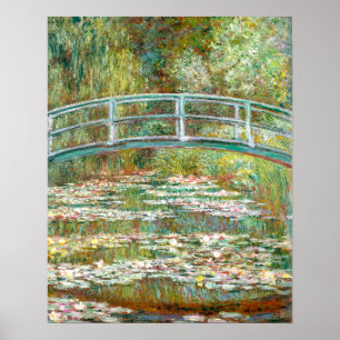 Poster Pont sur l'étang de Nymphéas Claude Monet