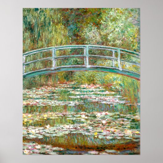 Poster Pont sur l'étang de Nymphéas | Claude Monet |  (Devant)