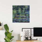 Poster Pont sur l'étang Nénuphar par Claude Monet (Bureau à domicile)
