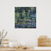 Poster Pont sur l'étang Nénuphar par Claude Monet (Cuisine)