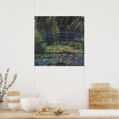 Poster Pont sur l'étang Nénuphar par Claude Monet (Cuisine)