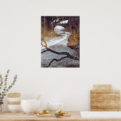 Poster Pont sur un cours d'eau gelé par Alexandra Cook (Cuisine)