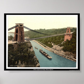 Poster Pont suspendu Clifton, Bristol, Angleterre