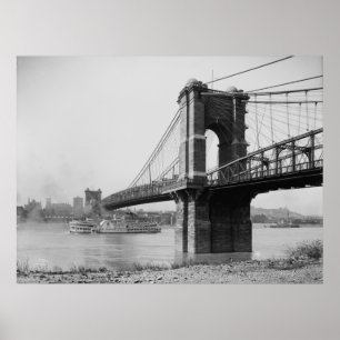 Poster Pont suspendu de John A. Roebling