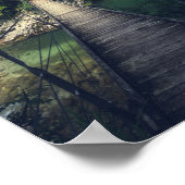 Poster Pont suspendu simple au-dessus de la rivière Idrij (Coin)