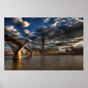 Poster Pont Tate Modern et Millennium