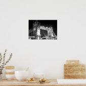 Poster Pont Tour de Londres blanc noir (Cuisine)