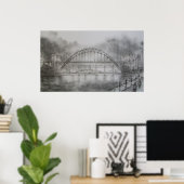 Poster Pont Tyne du quai Newcastle Imprimer (Bureau à domicile)