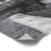 Poster Pont vieux pencilart Monochrome noir et blanc (Coin)