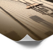 Poster Pont vintage Sepia Brooklyn (Coin)