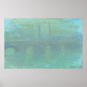 Poster Pont Waterloo à Dusk - Claude Monet Fine Art