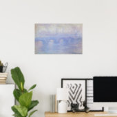 Poster Pont Waterloo, effet Mist par Claude Monet (Bureau à domicile)